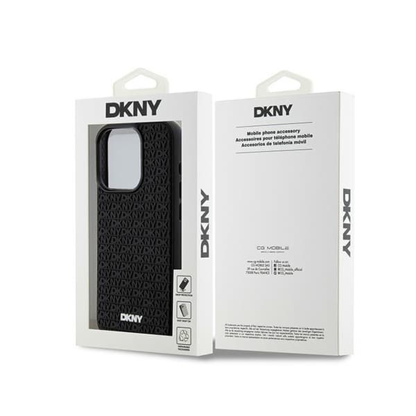 DKNY 3D Rubber Repeat Pattern - iPhone 15 Pro Max-skal (svart)