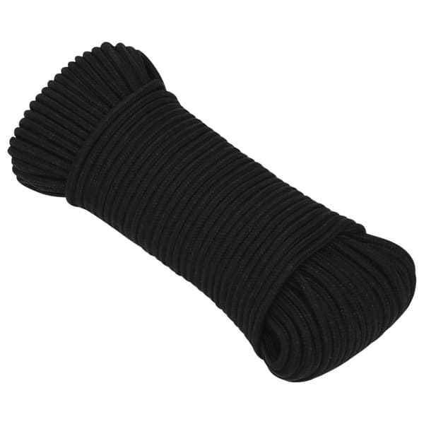 vidaXL Työköysi, musta, 3 mm, 100 m, polyesteri