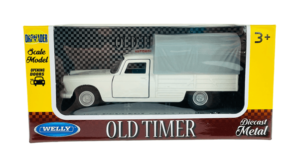 Welly OLD timer 1968 Peugeot 404 pickup vit 1:34 43776