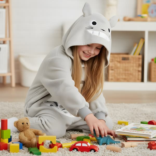 Kigurumi Totoro pyjamasdräkt för barn 105-115 cm