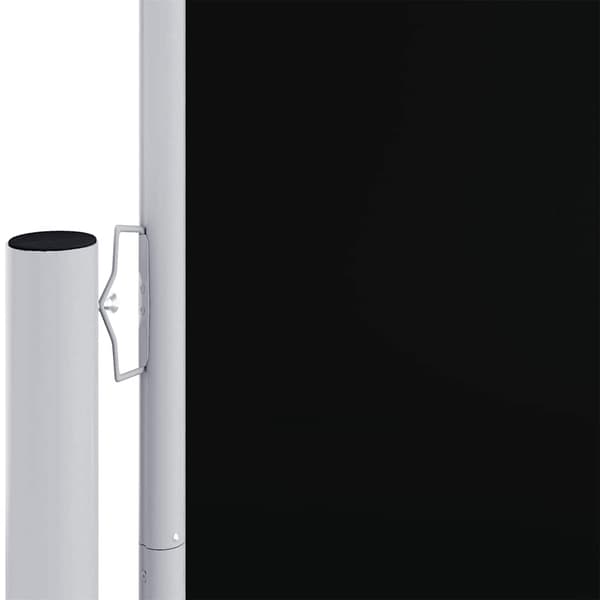 vidaXL udtrækkelig sidemarkise til terrasse, sort, 180 x 600 cm