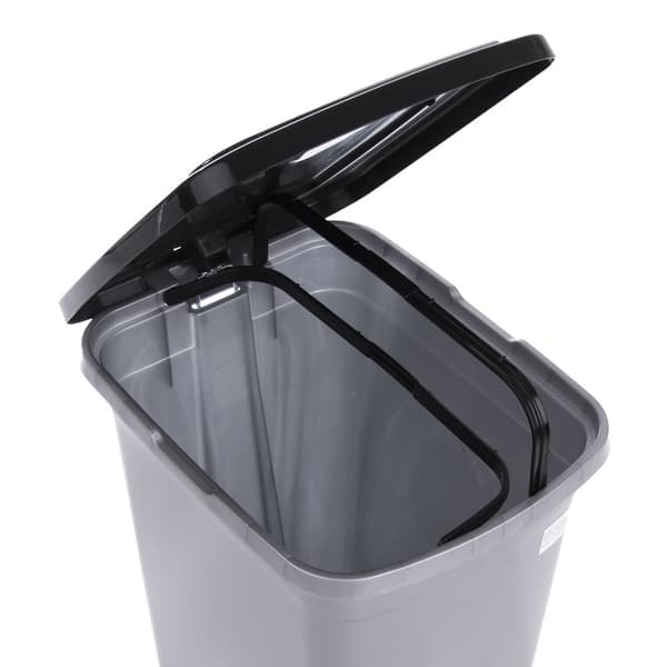 Smal plastavfallsbehållare med pedal, 10 l