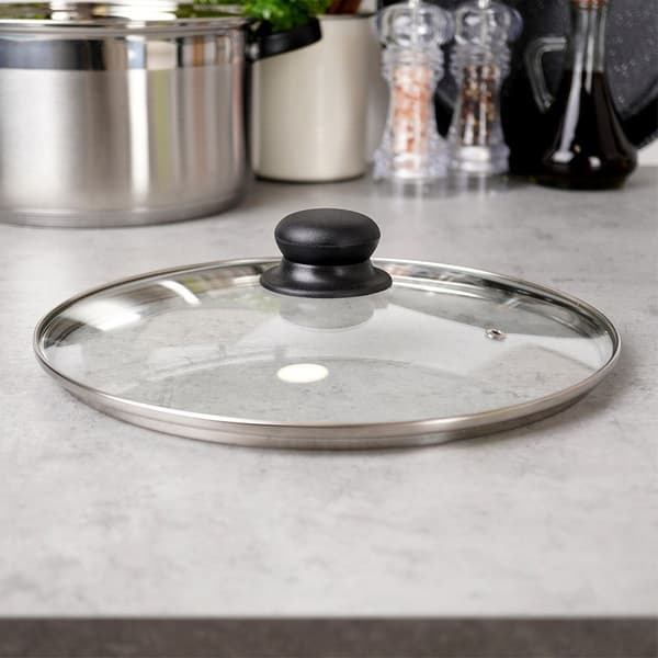 Black&Wood granitpande med glastakke 26 cm