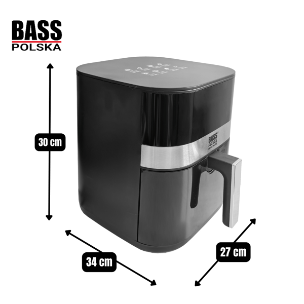 Airfryer Bass Polska 6L med moderne touchpanel