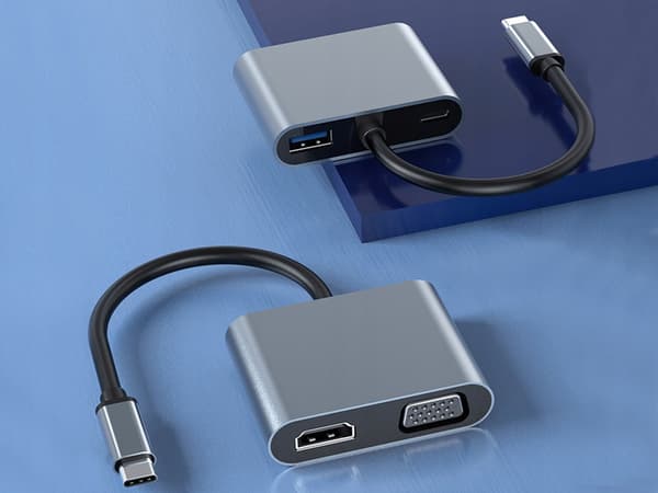 Adapteri Tyyppi C HDMI VGA USB 3.1 (300)