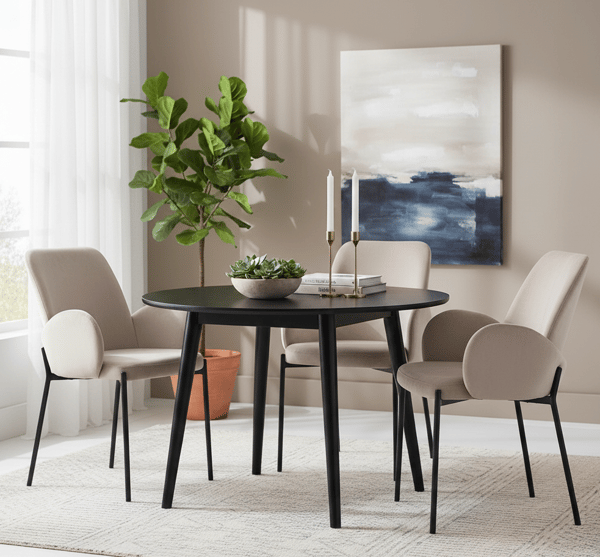 GUSTO fløjlsbetrukket beige lænestol