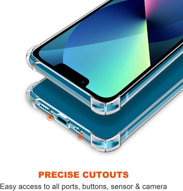 SKAL TILL APPLE IPHONE 13 TRANSPARENT 3X HÄRDAT GLAS HÅLLBART