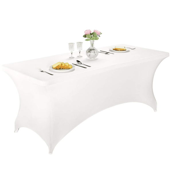 Catering banket borddække, hvid elastisk dug til nadver