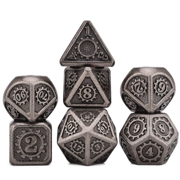 Steampunk RPG -noppasarja, 7 metallinoppaa