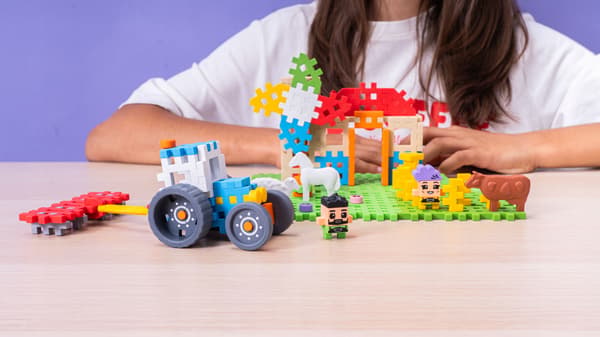 Marioinex WAFFLE mini FARMER-block - Vriden kvarn, 109 bitar