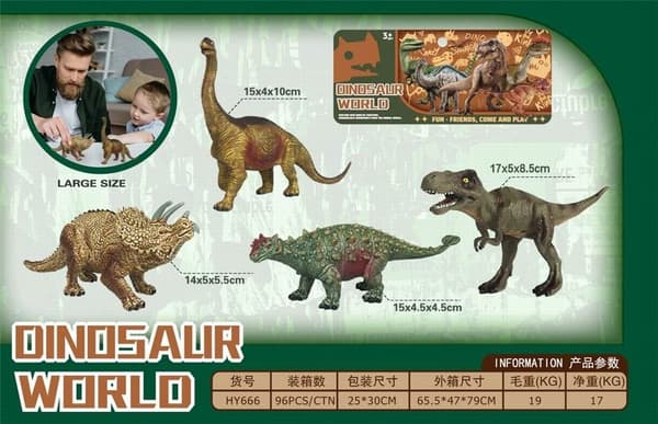 Dinosaur World figurset - stora dinosaurier för barn 3+
