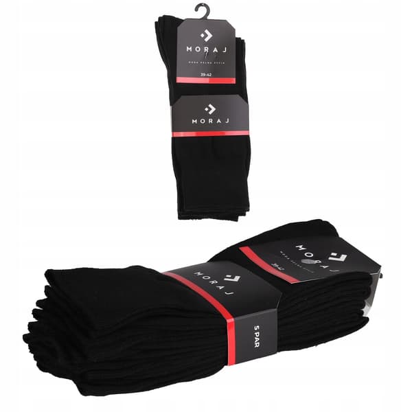 Herresokker Habitsokker Sorte Elegante 5-PAR 39-42 MORAJ