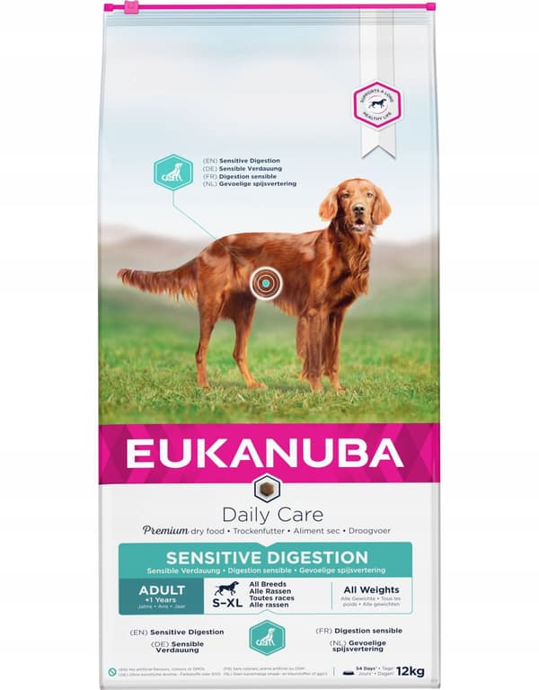 EUKANUBA Daily Sensitive Digestion tørfoder til hunde 12 kg