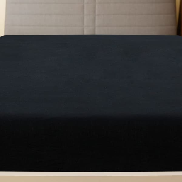 vidaXL Stræklagner, 2-pak, sort, 100x200 cm, bomuldsjersey