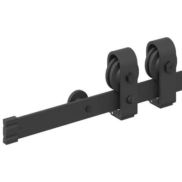 vidaXL Skjutdörrsinstallationssystem 183 cm stål svart