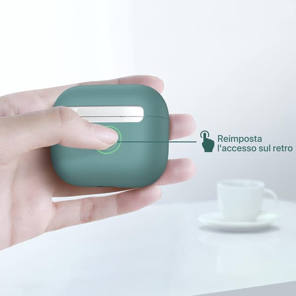 ETUI TIL APPLE AIRPODS 3. GENERATION GRØNT SOLID, HOLDBAR, BESKYTTENDE