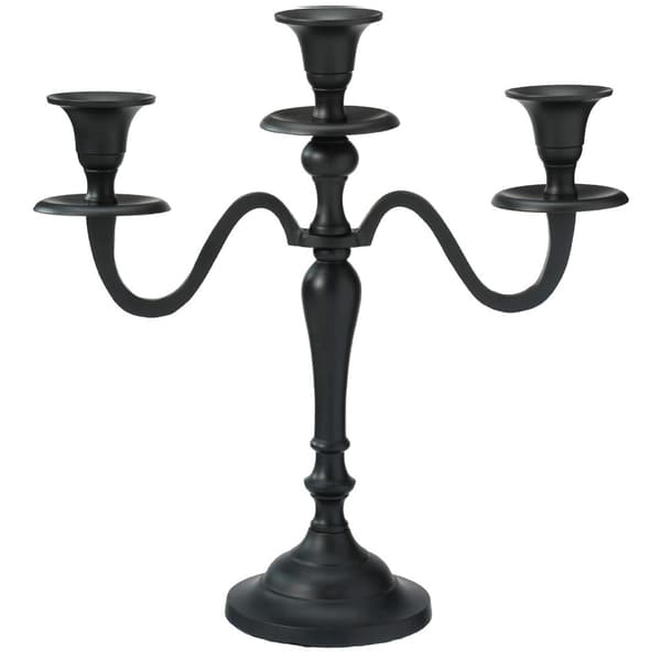 Kandelaberi musta 3-haara 30 cm