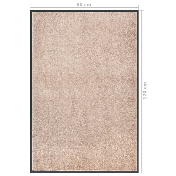 vidaXL dørmåtte, beige, 80 x 120 cm
