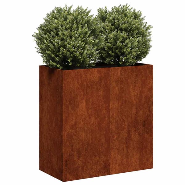 vidaXL rusten urtepotte 80x40x80 cm rustfrit stål