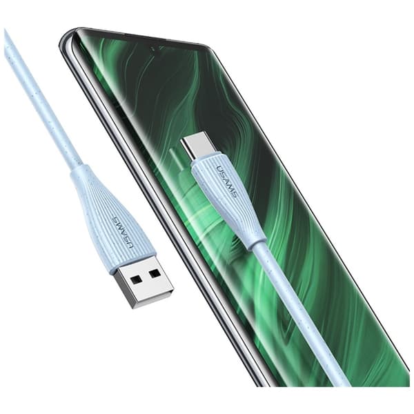 USAMS Green Series SJ714 18W 3A USB-A til USB-C kabel 1m blå
