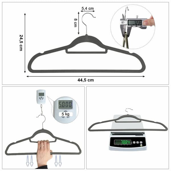 Velvet Maxi -henkari, 10 kpl, grafiitti