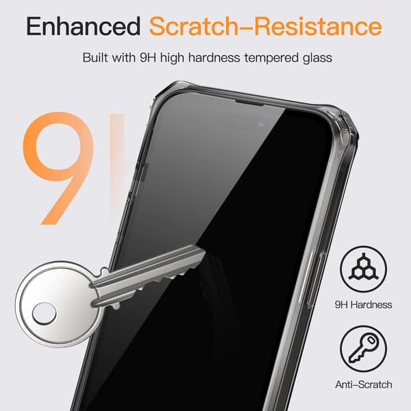 BAGCODE TIL APPLE IPHONE 14 PRO MAX SORT RAMME + 2x HÆRDET GLAS