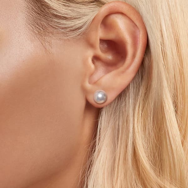 Silverpärlörhängen, storlek S, 925 silverörhängen