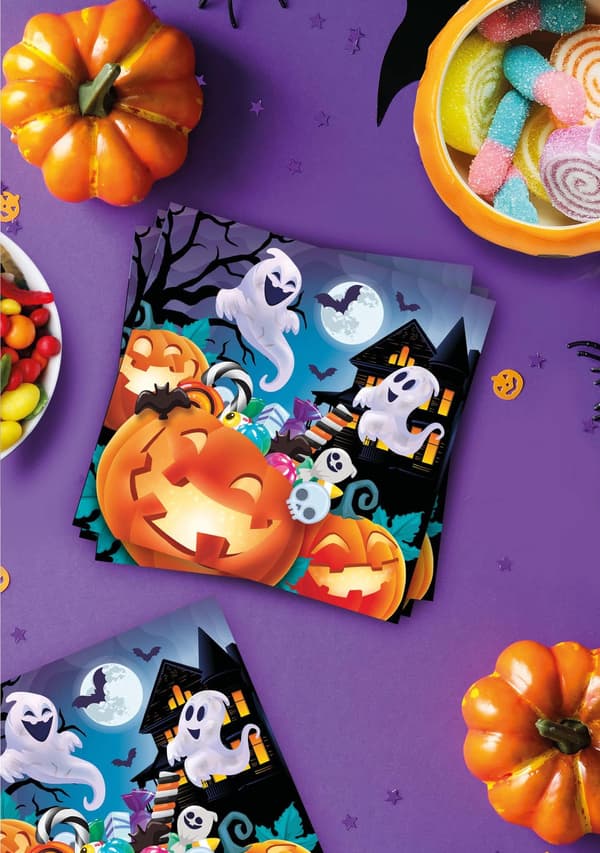 HALLOWEEN Papirservietter Græskar 33x33cm 12 stk.