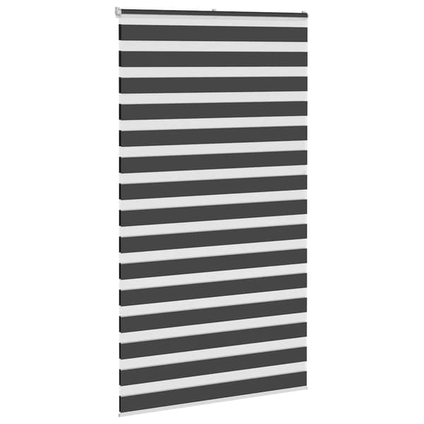 vidaXL zebragardin, sort, stofbredde 125,9 cm, polyester
