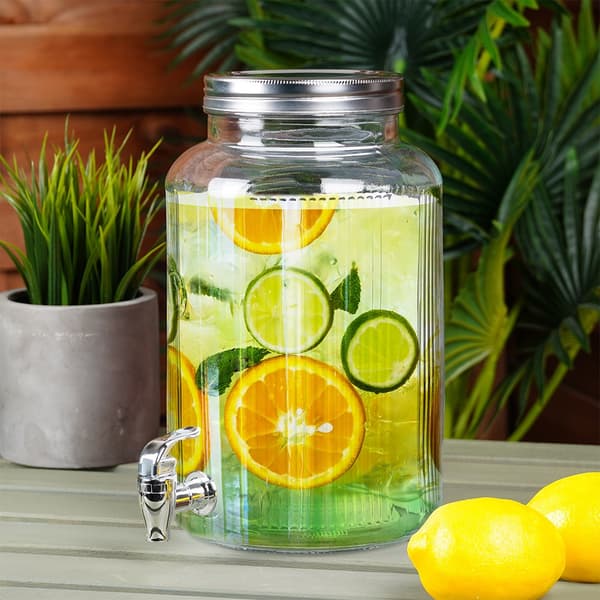 Glasbeholder til drikkevarer med hane 6,2 l