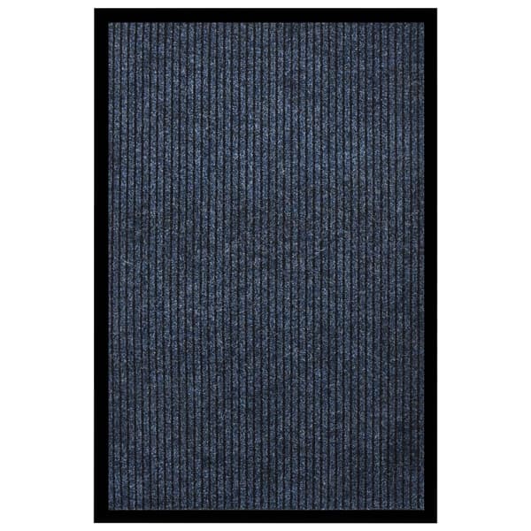 vidaXL Dörrmatta, Ribbad, Blå, 80 x 120 cm