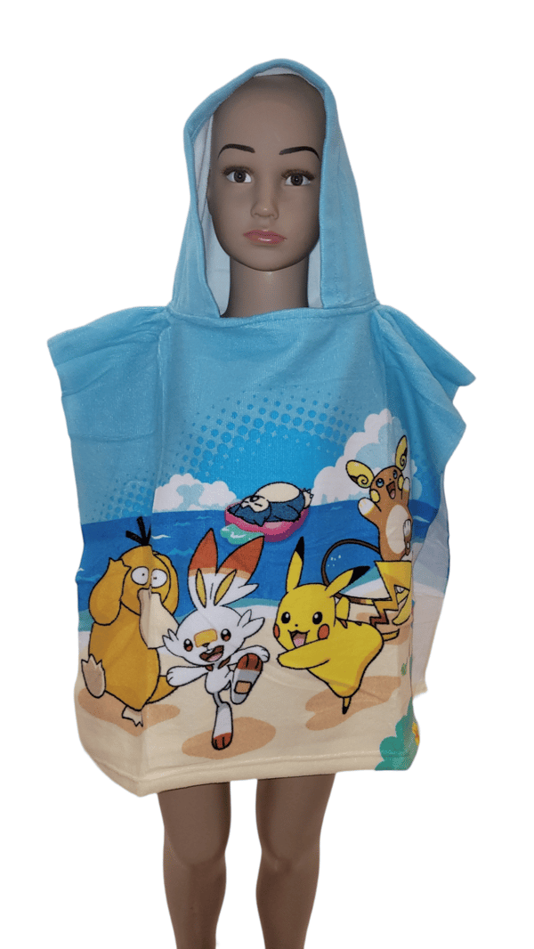 PIKACHU POKEMON Badeponcho med hætte