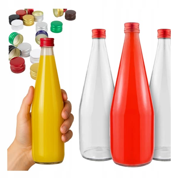 5x KROPLA Flaska 700ML för JUICE LIKÖR VODKA GLASFLASKOR FÖR SIRAP