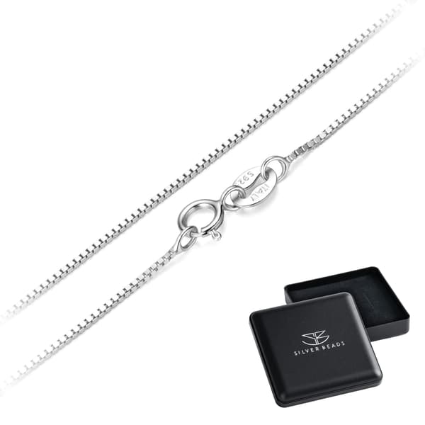 Silverkubhalsband 40 cm för berlockhängen 925 silver