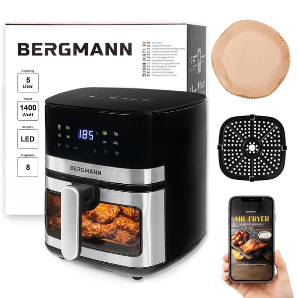 Bergmann YA 1 luftfriteuse 5L 1400W utan fett
