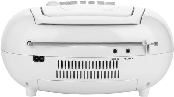 JVC RC-E451W CD-afspiller med kassettebåndoptager, hvid, USB, Bluetooth