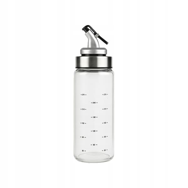 Glasflaskedispenser med skala 300 ml til olie, sauce, eddike, sirup