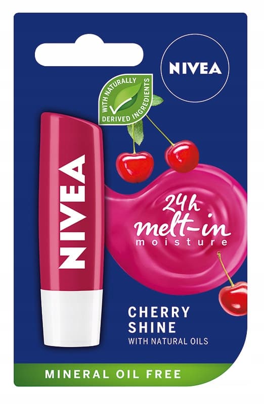 362960 NIVEA Cherry Shine Nærende læbepomade 4,8 g