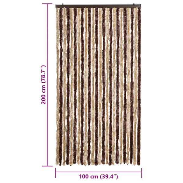 vidaXL insektnet beige og lysebrun 100x200 cm chenille
