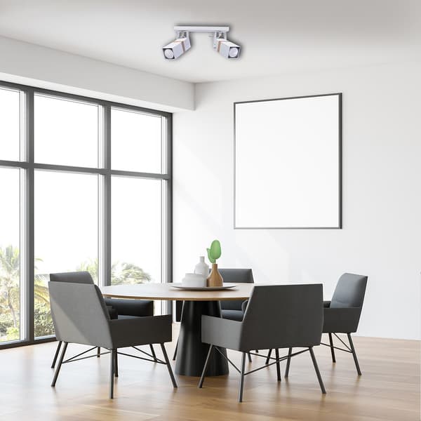 Loftlampe Vidar 2 GU10 hvid træ Milagro MLP5406