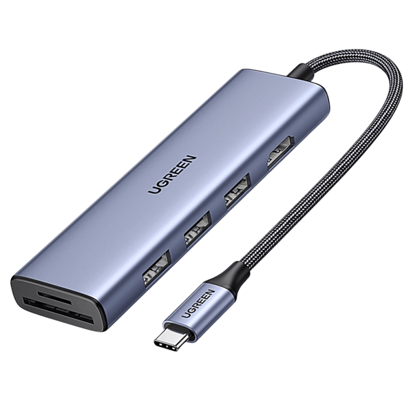 Adapter HUB UGREEN Revodok CM511 USB-C til HDMI, 3x USB-A 3.0, SD/TF