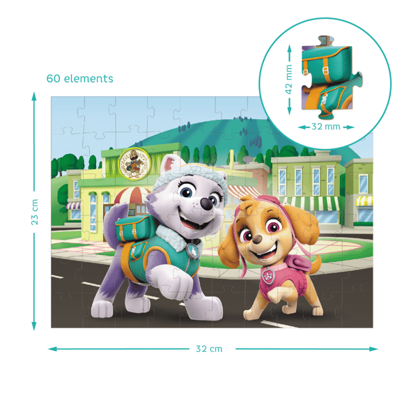 Paw Patrol 2-i-1 pussel och målarbok 60 bitar