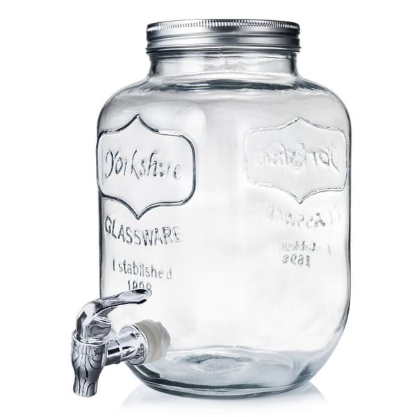 Glasbeholder til drikkevarer med tap 4 l
