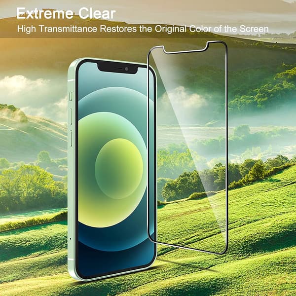 3x Härdat glas för Apple iPhone 12 Mini med högt skydd, solidt