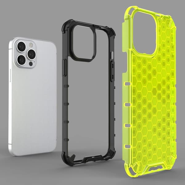 Honeycomb Armored Case med Gelram iPhone 13 Pro Max Röd