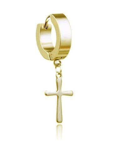 HUGGIE ørering, dekorativt guldkors - KH-005