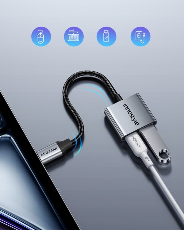 INNOSTYLE USB-C USB OTG USB-A ADAPTER PENDRIVE KABEL OPLADNING