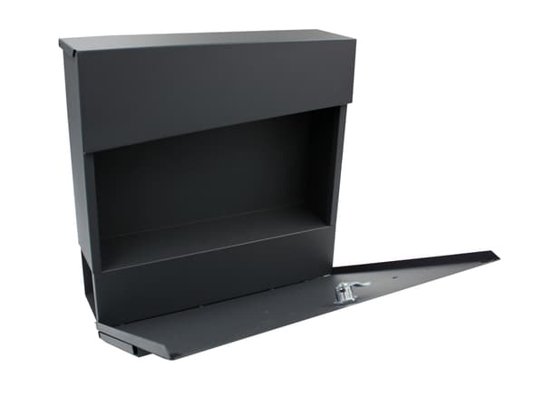 Stor postkasse med avisholder Verotech 3320F/1_SORT