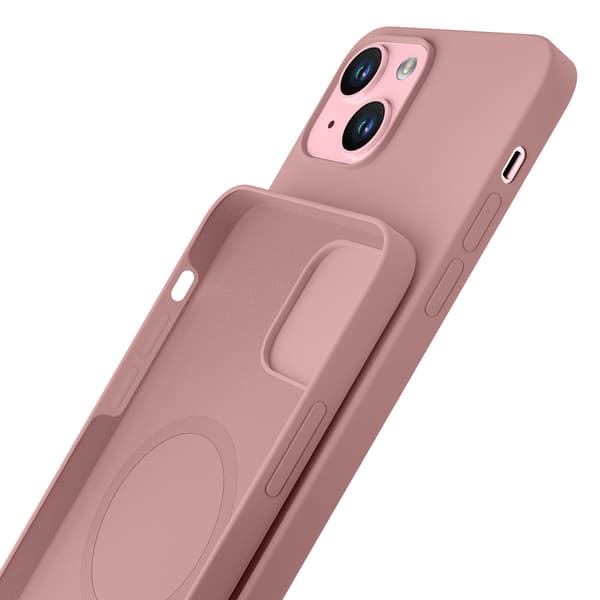 Apple iPhone 15 Plus - 3mk Hardy Silicone MagCase Pinkki