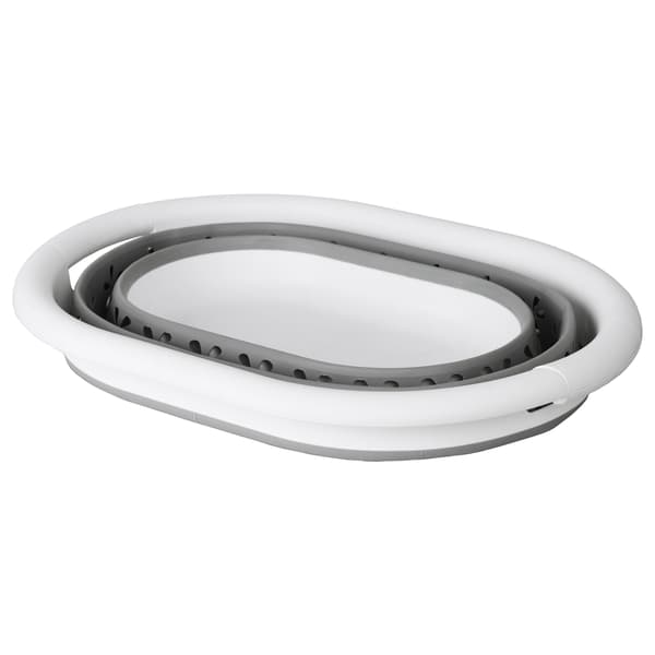 Oval foldeskål 50 x 37 cm hvid og grå OVAL COMPACT 25L